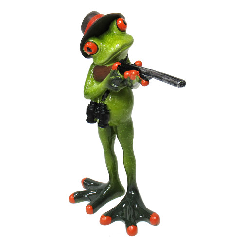 Фигурка из полистоуна "Лягушка охотник" №79012
