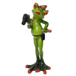 Фигурка из полистоуна "Лягушка парикмахер" №99007