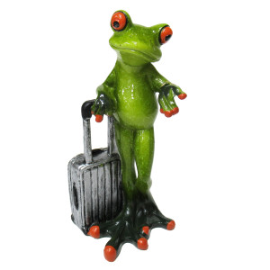 Фигурка из полистоуна "Лягушка путешественница" №99009