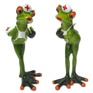 Фигурка из полистоуна "Лягушка доктор" №99039