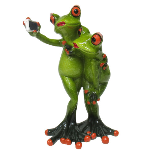 Фигурка из полистоуна "Лягушки подружки селфи" №99042