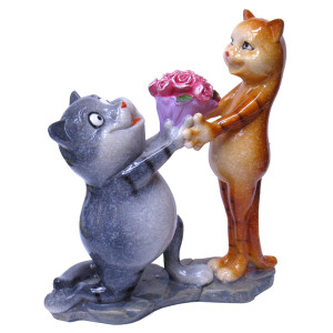 Фигурка из полистоуна "Коты - Предложение" №YX01005