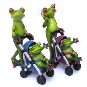 Фигурка из полистоуна "Лягушка с лягушонком" №YX09005