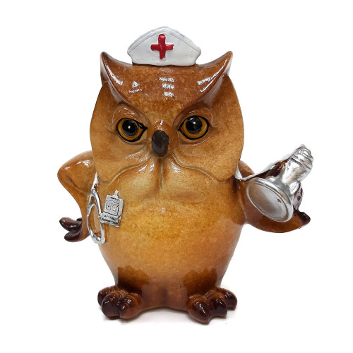 Фигурка из полистоуна "Сова доктор" №YX11006