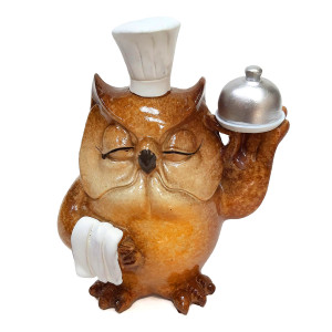 Фигурка из полистоуна "Сова повар" №YX11008