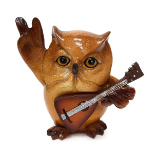 Фигурка из полистоуна "Сова музыкант" №YX11011