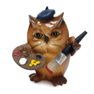 Фигурка из полистоуна "Сова музыкант" №YX11012