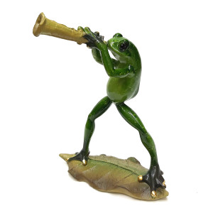 Фигурка из полистоуна "Лягушка-артистка флейта" №YX2123A
