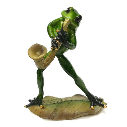 Фигурка из полистоуна "Лягушка-артистка саксофон" №YX2123C