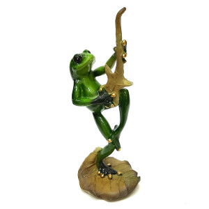 Фигурка из полистоуна "Лягушка-артистка гитара" №YX2123F