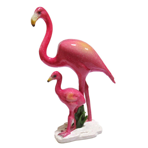 Фигурка из полистоуна "Фламинго мама с детенышем" №YX3522H