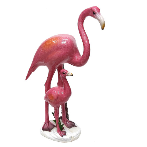 Фигурка из полистоуна "Фламинго мама с детенышем" №YX3523H