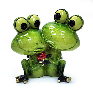 Фигурка из полистоуна "Лягушки на первом свидании" №YX3722
