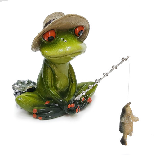 Фигурка из полистоуна "Лягушка рыболов" №YX39035