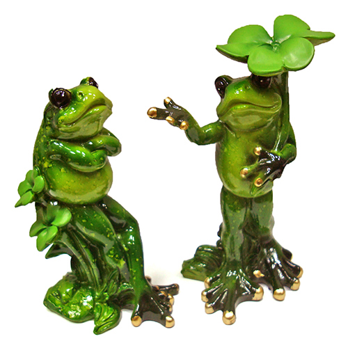 Фигурка из полистоуна "Лягушка" сидит-стоит №YX5123