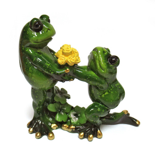 Фигурка из полистоуна "Лягушка предложение" №YX5133