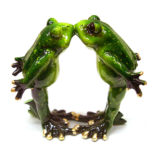 Фигурка из полистоуна "Лягушки целуются" №YX5134