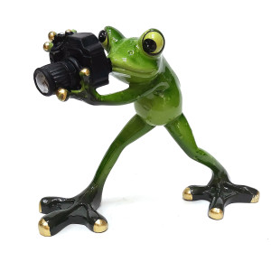 Фигурка из полистоуна "Лягушка фотограф" №YX6060