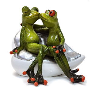 Фигурка из полистоуна "Лягушки пара на диване" №YX6089E
