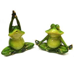 Фигурка из полистоуна "Лягушка" йога №YX69057