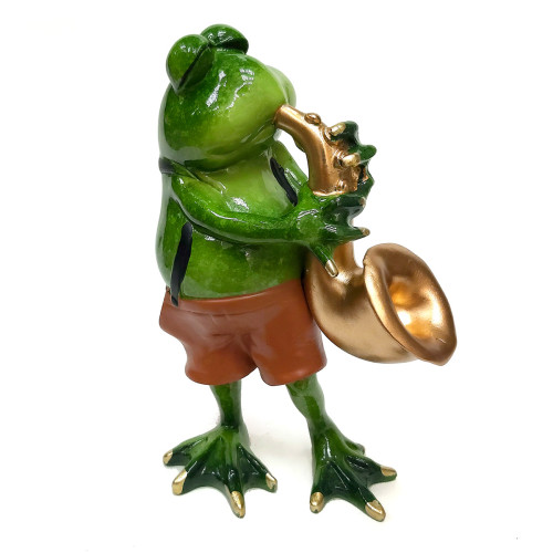 Фигурка из полистоуна "Лягушка саксофонист" №YX69058-3
