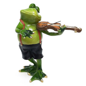 Фигурка из полистоуна "Лягушка скрипач" №YX69059-2