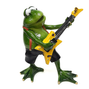 Фигурка из полистоуна "Лягушка гитарист" №YX69059-3
