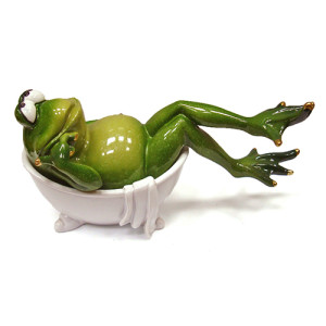 Фигурка из полистоуна "Лягушка в ванной" №YX69070
