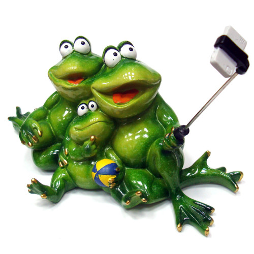 Фигурка из полистоуна "Лягушки селфи" №YX79061