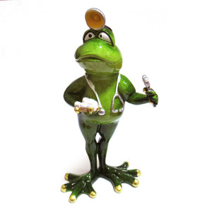 Фигурка из полистоуна "Лягушка доктор" №YX89017