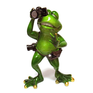 Фигурка из полистоуна "Лягушка фотограф" №YX89027