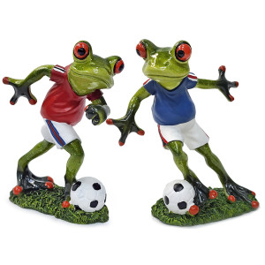 Фигурка из полистоуна "Лягушка футболист" №YX89062