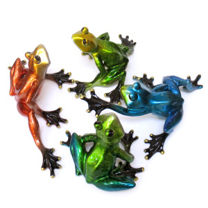 Фигурка из полистоуна "Лягушка" цветная №YX9002GD