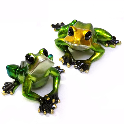 Фигурка из полистоуна "Лягушка" цветная №YX9033GD