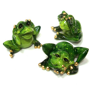Комплект фигурок из полистоуна "Лягушки" №YX9050