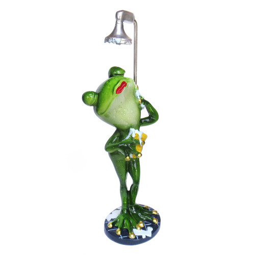 Фигурка из полистоуна "Лягушка под душем" №YX99072D