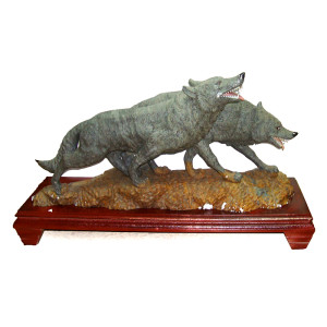 Фигурка из Яшмы "Волки" №2A80-7