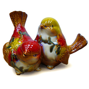 Фигурка из керамики "Птицы-пара" №0050