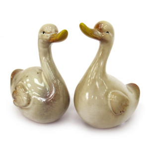 Комплект фигурок из керамики "Утки пара" №0037