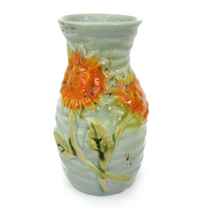 Ваза из керамики "Цветы" №1827