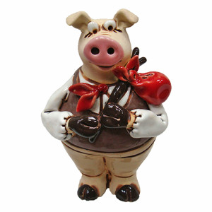 Фигурка-копилка из керамики "Свинка Нуф-Нуф" №323