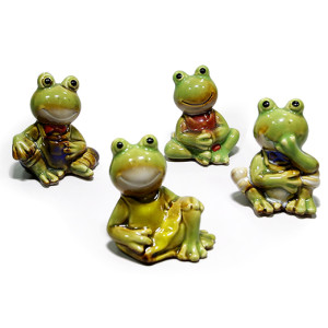 Комплект фигурок из керамики "Лягушки" №326385С