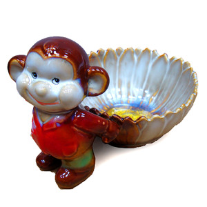 Фигурка-пиала из керамики "Обезьяна" №350875