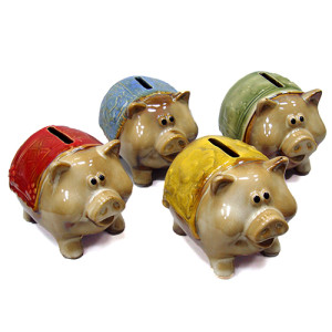 Фигурка-копилка из керамики "Свинья" №JY0765