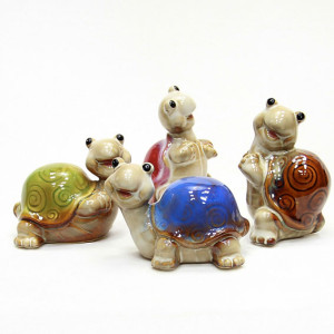 Комплект фигурок из керамики "Черепашки" №320299