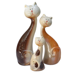Комплект фигурок из керамики "Коты" №0109