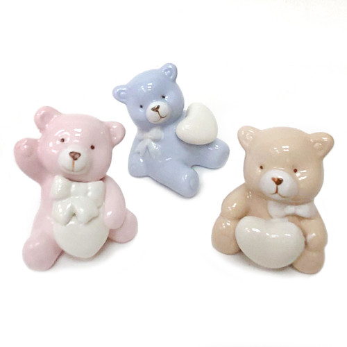 Комплект фигурок из фарфора "Мишки с сердцем" №01901