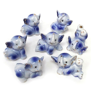 Комплект фигурок из фарфора "Слоники" №0170