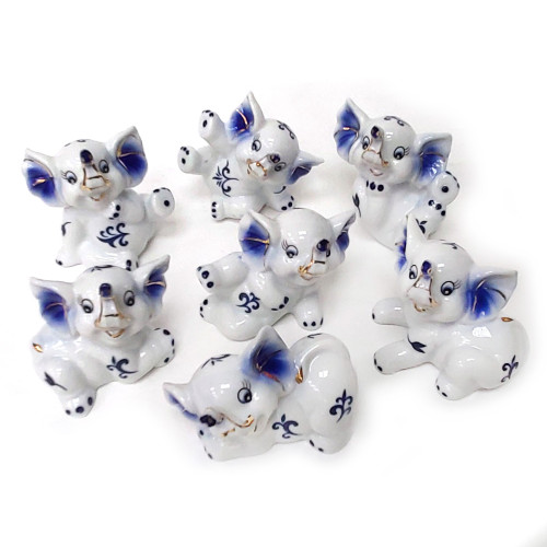 Комплект фигурок из фарфора "Слоники" №229