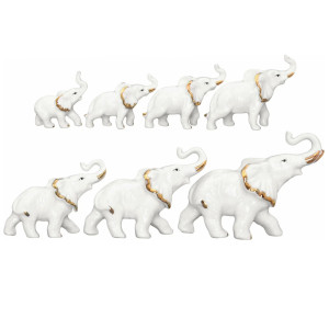 Комплект фигурок из фарфора "Семь слонов-хранителей дома" №999